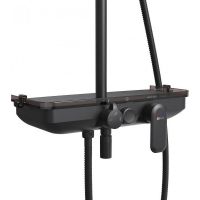 Душевая система Lemark Tropic LM7012BL Черная матовая — фото 4, Душевые системы