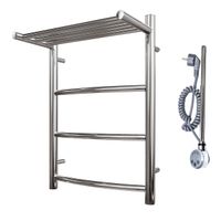 Полотенцесушитель электрический Point Афина PN04146PE П3 400x600 с полкой левый/правый, хром — фото 4, Электрические полотенцесушители