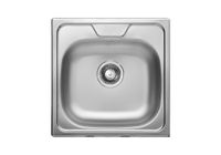 Мойка для кухни ALVEUS GENESIS ALLUX 70 LEI-90 480х480 в комплекте с сифоном 1130550 — фото 1, Кухонные мойки