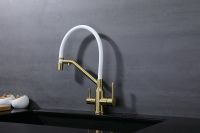 Смеситель для кухни Raglo R81.62.03 Золото матовое Белый — фото 17, Смесители для кухни