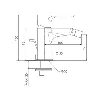 Смеситель для биде Remer Energy EY20NO Черный матовый — фото 2, Смесители для биде