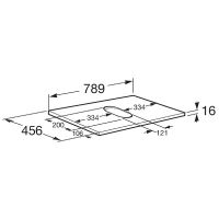 Столешница под раковину Roca The Gap 80 A857419517 Орех — фото 2, Столешницы под раковину