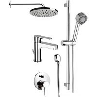 Комплект смесителей Remer Winner W0910315RMOI Хром — фото 1, Готовые комплекты для ванной комнаты