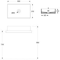 Товар: Раковина-чаша Alice Hide 60 31130109 Белая матовая - фото 3 Раковина-чаша Alice Hide 60 31130109 Белая матовая — фото 3, Раковины