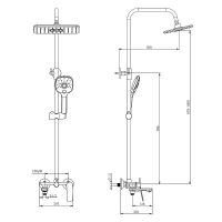Товар: Душевая система Belz B533 B24533 Хром - фото 2 Душевая система Belz B533 B24533 Хром — фото 2, Душевые системы