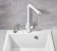 Смеситель для кухни Milacio Ultra MCU.553.WH Белый Нержавеющая сталь — фото 5, Смесители для кухни