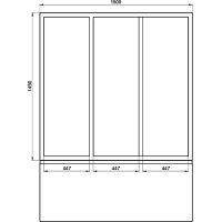 Шторка на ванну Creto Avalon 3.0 150 SH00066 профиль Белый стекло прозрачное — фото 4, Шторки для ванной раздвижные