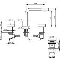 Смеситель для раковины Cisal Slim SM00102040 Черный матовый — фото 2, Смесители для раковины