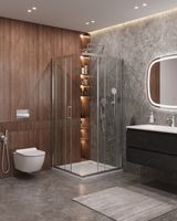 Товар: Душевой уголок CEZARES MOLVENO-A-2-90-C-Cr-IV - фото 2 Душевой уголок CEZARES MOLVENO-A-2-90-C-Cr-IV — фото 2, Квадратные душевые уголки