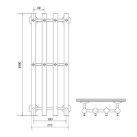 Водяной полотенцесушитель Melodia della vita Blues 100x18 П4 MTRBL10018 Полированная сталь — фото 2, Водяные полотенцесушители