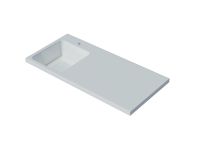 Раковина Madera Kamilla 100 L 4627173210577 с местом под стиральную машину Белая — фото 5, Раковины встраиваемые сверху