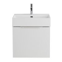 Тумба подвесная под раковину с выдвижным ящиком и внутренним ящиком CEZARES PREMIUM 55431 Plisse Bia — фото 1, Тумбы под раковину