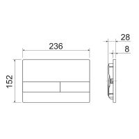 Система инсталляции для унитазов CERAMICANOVA Envision с кнопкой смыва Flat цвет хром матовый, крепл — фото 2, Инсталляции