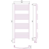 Электрический полотенцесушитель Сунержа Богема 3.0 1200x500 L 00-5802-1250 Хром — фото 3, Электрические полотенцесушители