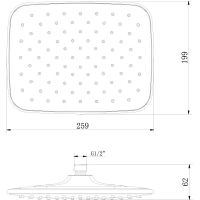 Верхний душ Lemark LM8133C Хром Белый — фото 2, Верхние души