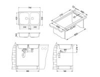 Товар: Мойка для кухни LINE 80 NAT-60 790X500 в компл. с сифоном 1011644 - фото 2 Мойка для кухни LINE 80 NAT-60 790X500 в компл. с сифоном 1011644 — фото 2, Кухонные мойки