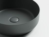 Умывальник чаша накладная круглая (цвет Темный Антрацит Матовый) Element 390x390x120мм — фото 18, Раковины накладные