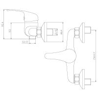 Смеситель для душа Rossinka Y35-41 Хром — фото 2, Для душа и ванны
