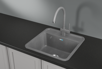 Granula-5001, ГРАФИТ, кухонная мойка, СтандАРТ кварц — фото 1, Кухонные мойки