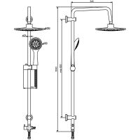 Душевая система Dorff Norma D0710000 Хром — фото 4, Душевые стойки