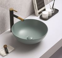 Раковина-чаша CeramaLux 41 104MLG-6 Зеленая — фото 1, Раковины накладные