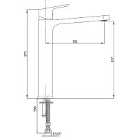 Смеситель для раковины E.C.A. Tiera 102188002C1EX Черный матовый — фото 2, Смесители для раковины