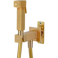 Товар: Гигиенический душ со смесителем Remer Qubica Q64BG Золото брашированное - фото 4 Гигиенический душ со смесителем Remer Qubica Q64BG Золото брашированное — фото 4, Гигиенические души