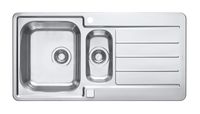 Мойка для кухни LINE MAXIM 10-SAT 980X500 1+1/2 с сифоном 1130555 , — фото 1, Кухонные мойки