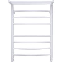 Водяной полотенцесушитель Comfysan Noumi W-8 80x50 014094 с полкой Белый матовый — фото 4, Водяные полотенцесушители