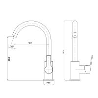 Товар: Смеситель для кухни Milardo Meal M01SBJ0M05 Хром - фото 2 Смеситель для кухни Milardo Meal M01SBJ0M05 Хром — фото 2, Смесители для кухни