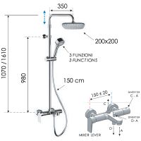 Душевая система Remer Dream D34AAD20 Хром — фото 2, Душевые системы