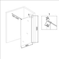 Душевая перегородка Niagara Eco NG-552-90BLACK (90х190) черный,стекло клетка,1 место — фото 5, Душевые перегородки