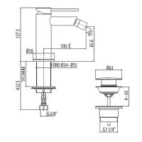 Смеситель для биде Gattoni Circle Two 9150/91NO Черный матовый — фото 2, Смесители для биде