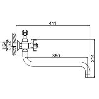Товар: Смеситель для ванны Ledeme H11 2611L универсальный Хром - фото 2 Смеситель для ванны Ledeme H11 2611L универсальный Хром — фото 2, Смеситель для ванны
