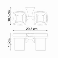 Wern K-2528D Подстаканник двойной — фото 4, Аксессуары для раковины