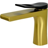 Смеситель для раковины Bronze de Luxe Element EL02GB Матовое золото Черный — фото 1, Смесители для раковины