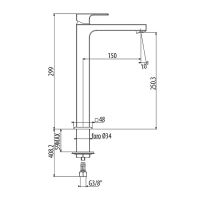 Смеситель для раковины Gattoni Kubik 2584/25C0 Хром — фото 2, Смесители для раковины