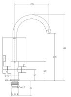 Смеситель для кухни ESKO K22 Никель матовый — фото 3, Смесители для кухни