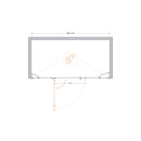 Товар: Душевая дверь CEZARES VERONA-W-B-13-40+60/40-P-Cr-L - фото 2 Душевая дверь CEZARES VERONA-W-B-13-40+60/40-P-Cr-L — фото 2, Распашные душевые двери