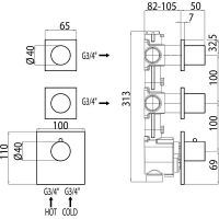 Товар: Смеситель для душа Bossini Outlets Z031203.030 с термостатом Хром - фото 2 Смеситель для душа Bossini Outlets Z031203.030 с термостатом Хром — фото 2, Смеситель для душа