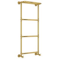 Водяной полотенцесушитель Сунержа Ренессанс 1386 1260х500 03-0281-1250 с полкой Золото — фото 4, Водяные полотенцесушители