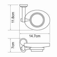 Аксесс Main K- Мыльница стекло (блистер), хром, WasserKRAFT арт-9229 — фото 4, Мыльницы