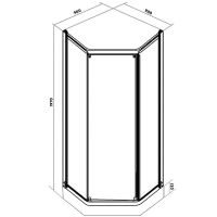 Товар: Душевой уголок Parly 90x90 ZEP91B профиль Черный стекло прозрачное - фото 2 Душевой уголок Parly 90x90 ZEP91B профиль Черный стекло прозрачное — фото 2, Душевые уголки трапеция