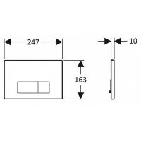 Клавиша смыва Creavit Arc GP8002.01 Черная матовая — фото 2, Кнопки смыва