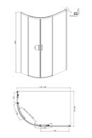 Душевой уголок Ambassador Queen 120х80 11011103R профиль Хром стекло прозрачное — фото 6, Асимметричные душевые уголки