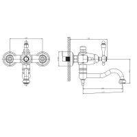 Товар: Смеситель для ванны Caprigo Fonte 12-519-crm Хром - фото 2 Смеситель для ванны Caprigo Fonte 12-519-crm Хром — фото 2, Смеситель для ванны
