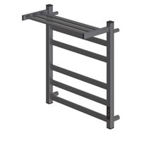 Полотенцесушитель электрический Point Меркурий PN83856PGR П5 500x600 с полкой, диммер справа, графит — фото 4, Электрические полотенцесушители