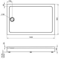 Товар: Акриловый поддон для душа Bas Олимпик 140х90 ПН00061 Белый - фото 2 Акриловый поддон для душа Bas Олимпик 140х90 ПН00061 Белый — фото 2, Акриловые душевые поддоны