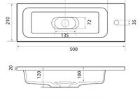 Раковина Jorno Modul 50 Mol.08.50/W/JR Белая — фото 5, Раковины встраиваемые сверху