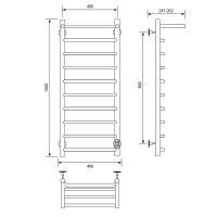 Электрический полотенцесушитель Comfysan Scola EC-10 100x40 016678 с полкой Белый матовый — фото 2, Электрические полотенцесушители